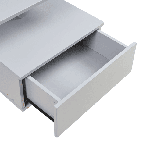 Mesa de cabeceira de parede Amberg com gaveta 40x35x31cm Cinzento claro en.casa