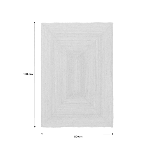 Tapete retangular de juta, natural, Padma, Natural, 80x150x1 cm Tapete retangular de juta, natural, Padma, Natural, 80x150x1 cm