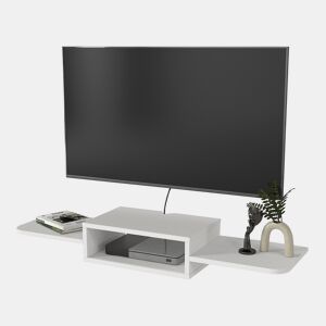 Móvel de TV suspenso Tar com 3 prateleiras 115x30x16 cm Branco en.casa