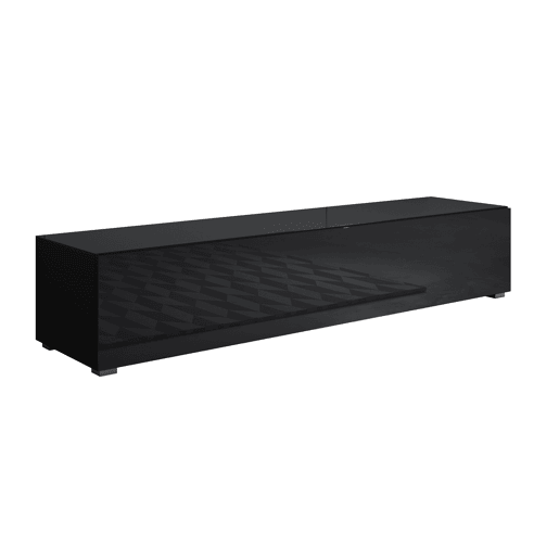Móvel TV Sala de estar e jantar Preto 160x40x32 1 porta Luke H2 Muebles Bonitos