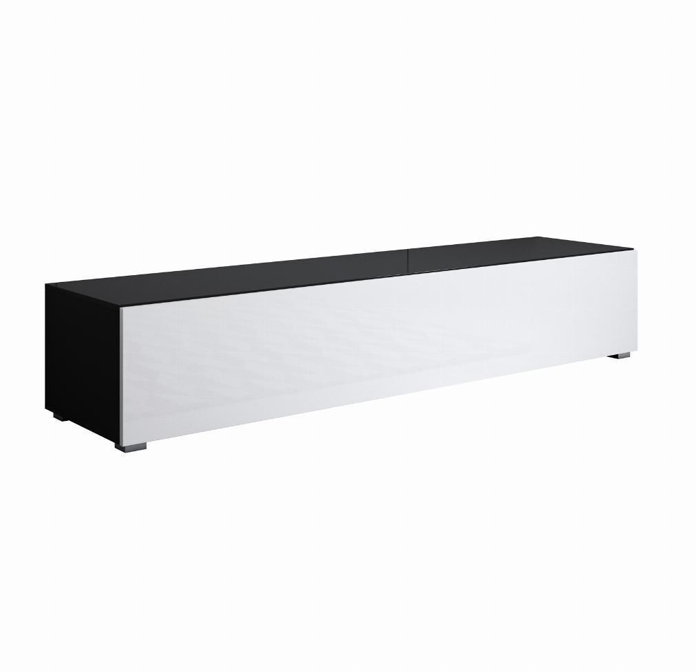 mueble tv salon comedor negroblanco 160x40x30 1 puerta luke h2 muebles bonitos