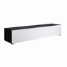 Móvel TV Sala de estar e jantar PretoBranco 160x40x30 1 porta Luke H2 Muebles Bonitos
