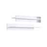 Conjunto 2 Prateleiras Sala de estar e jantar Branco 100x20x20 Luke Muebles Bonitos