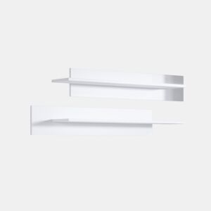 Conjunto 2 Prateleiras Sala de estar e jantar Branco 100x20x20 Luke Muebles Bonitos