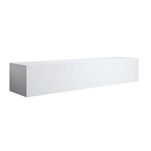 Móvel TV Suspenso Sala de estar e jantar Branco 160x40x30 1 porta Nora H2 Muebles Bonitos