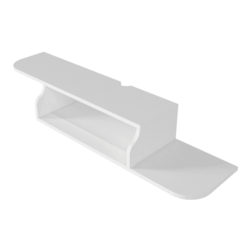 Prateleira de parede para TV Kershaby com compartimento abertos 120x30x19 cm Branco en.casa