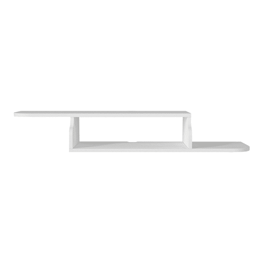Prateleira de parede para TV Kershaby com compartimento abertos 120x30x19 cm Branco en.casa