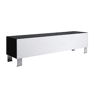 Móvel TV Sala de estar e jantar PretoBranco 160x40x42 1 porta Luke H2 Muebles Bonitos
