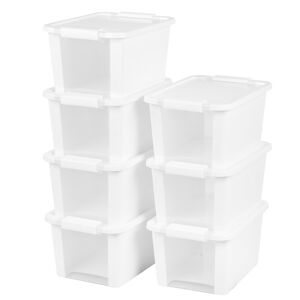 Curver Pack 7 caixas de arrumação com tampa Bi-Box 11L branco