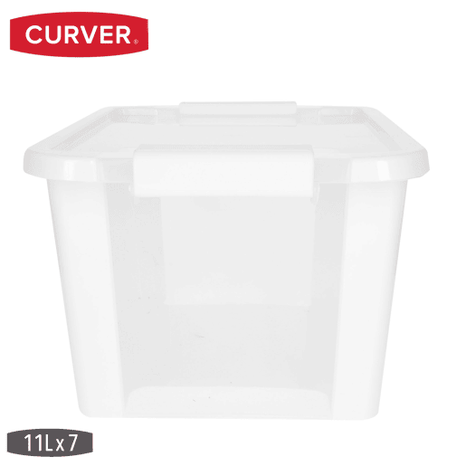 Curver Pack 7 caixas de arrumação com tampa Bi-Box 11L branco