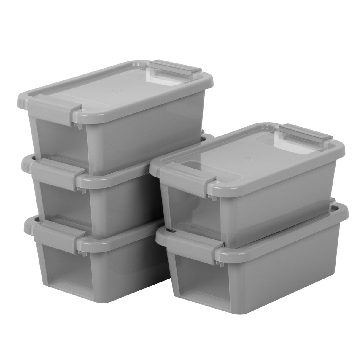 Curver Pack 5 cajas de almacenaje con tapa Bi-Box