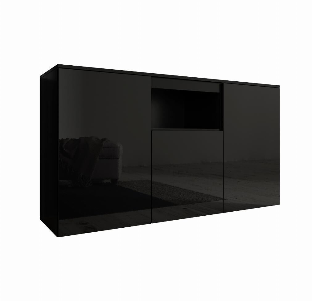 Aparador Salón comedor 3 puertas Nevada Muebles Bonitos 140 Negro