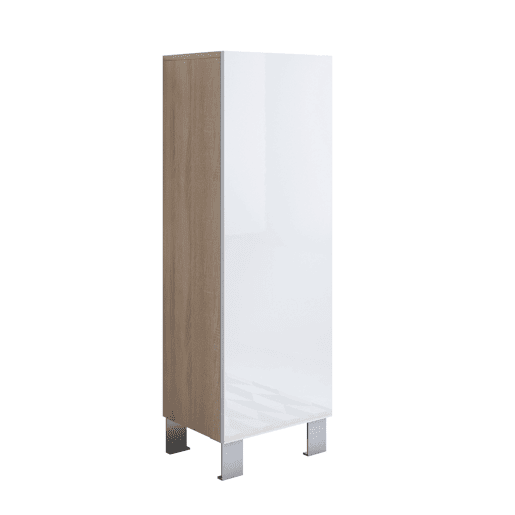 Vitrine Sala de estar e jantar SonomaBranco 40x29x138 1 porta Luke V1 Muebles Bonitos