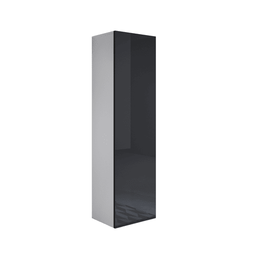 Vitrine Sala de estar e jantar BrancoPreto 40x29x165 1 porta Luke V4 Muebles Bonitos