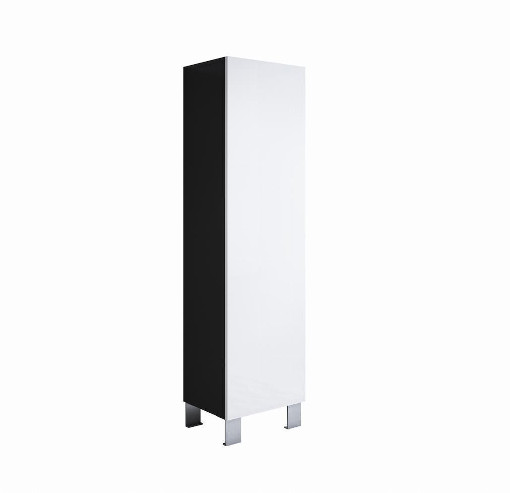Vitrina salón comedor negro/blanco 40x29x177 1 puerta luke v4 muebles bonitos