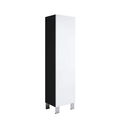 Vitrine Sala de estar e jantar PretoBranco 40x29x177 1 porta Luke V4 Muebles Bonitos
