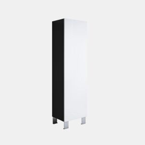 Vitrine Sala de estar e jantar PretoBranco 40x29x177 1 porta Luke V4 Muebles Bonitos
