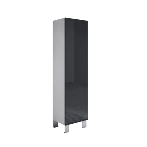 Vitrine Sala de estar e jantar BrancoPreto 40x29x177 1 porta Luke V4 Muebles Bonitos