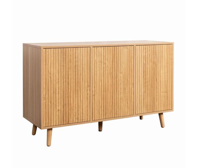 Aparador salón comedor roble alba 120x40x76 3 puertas renzo muebles bonitos