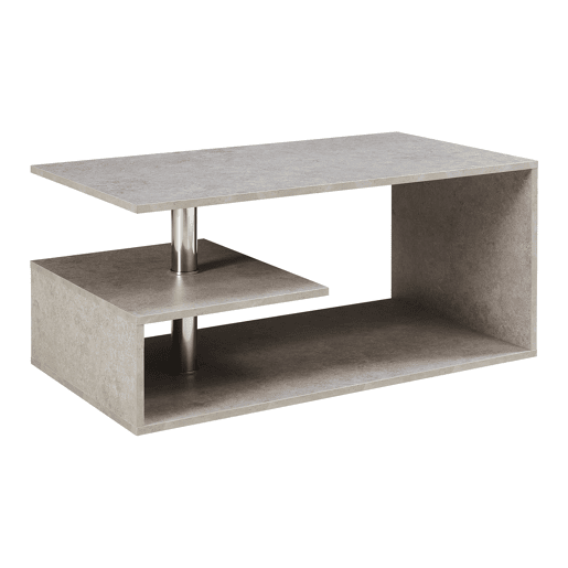 Mesa de centro Haarlem con gaveta 90x50x41 cm Aspeto de betão leve en.casa
