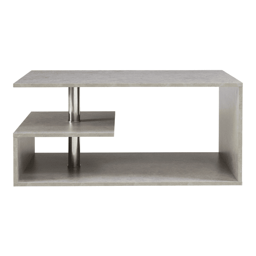 Mesa de centro Haarlem con gaveta 90x50x41 cm Aspeto de betão leve en.casa