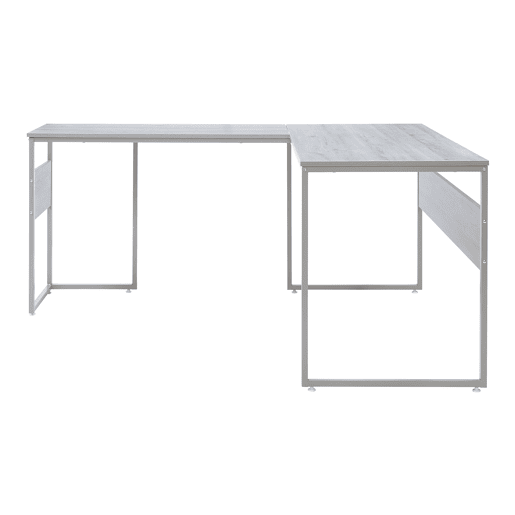 Secretária Karlstang em forma de L 166x120x75 cm cinzento claro en.casa