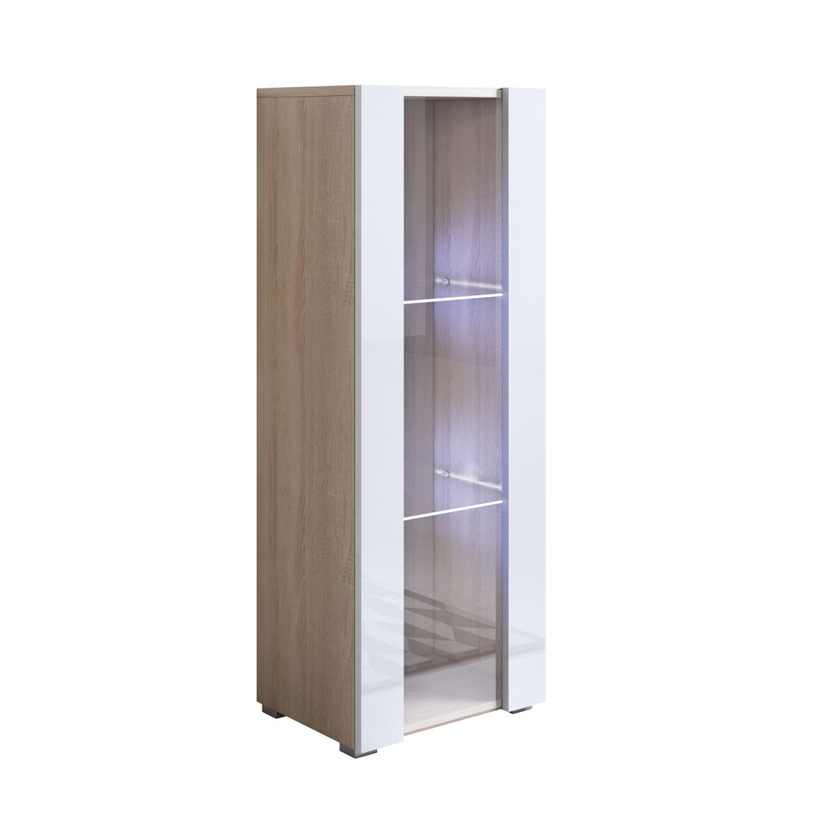 Vitrina Salón comedor 1 puerta LED Luke V2 Muebles Bonitos 40