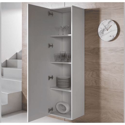 Vitrine Sala de estar e jantar Branco 40x29x165 1 porta Luke V4 Muebles Bonitos