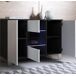 Aparador Salón comedor 3 puertas LED Luke A2 Muebles Bonitos 120 Aparador Salón comedor 3 puertas LED Luke A2 Muebles Bonitos 120 Blanco/ Negro