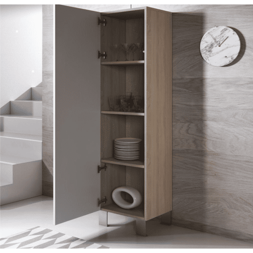 Vitrine Sala de estar e jantar SonomaBranco 40x29x177 1 porta Luke V4 Muebles Bonitos