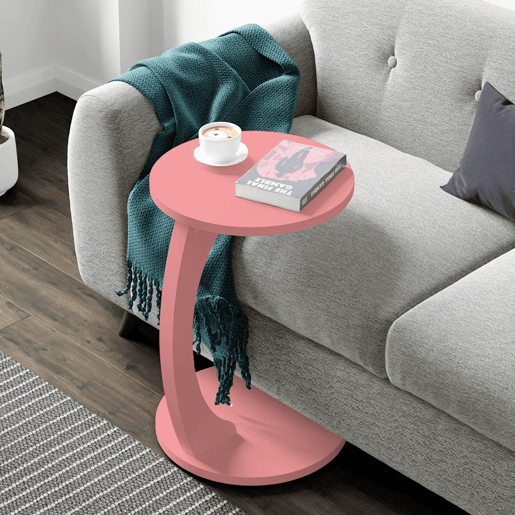 Mesa de apoio Holeby 56 x Ø 38 cm Cor de rosa en.casa