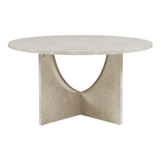 Mesa de centro Rindal redonda Ø80x42 cm Aparência de betão claro en.casa