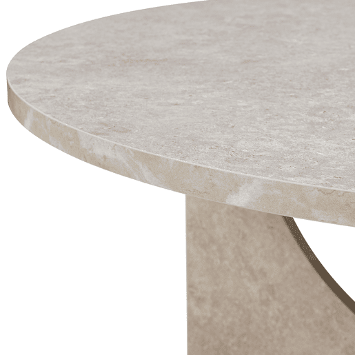 Mesa de centro Rindal redonda Ø80x42 cm Aparência de betão claro en.casa