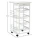 Carrito de Cocina MDF, pino, metal HOMCOM, hogar - cocina Carrito de Cocina MDF, pino, metal HOMCOM, hogar - cocina Blanco