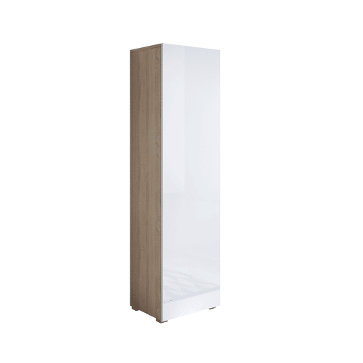 Vitrine Sala de estar e jantar SonomaBranco 40x29x167 1 porta Luke V4 Muebles Bonitos