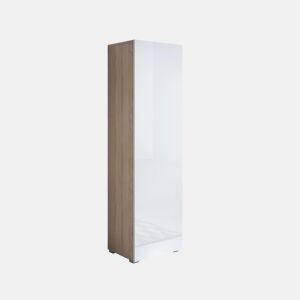 Vitrine Sala de estar e jantar SonomaBranco 40x29x167 1 porta Luke V4 Muebles Bonitos