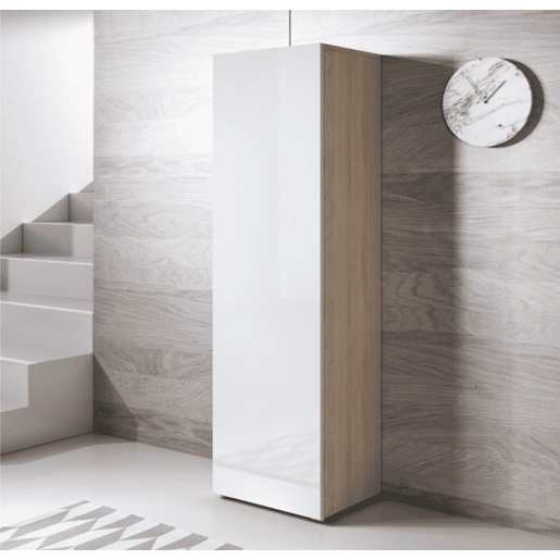 Vitrine Sala de estar e jantar SonomaBranco 40x29x167 1 porta Luke V4 Muebles Bonitos