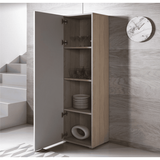 Vitrine Sala de estar e jantar SonomaBranco 40x29x167 1 porta Luke V4 Muebles Bonitos