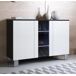 Aparador Salón comedor 3 puertas LED Luke A1 Muebles Bonitos 120 Aparador Salón comedor 3 puertas LED Luke A1 Muebles Bonitos 120 Blanco/ Negro