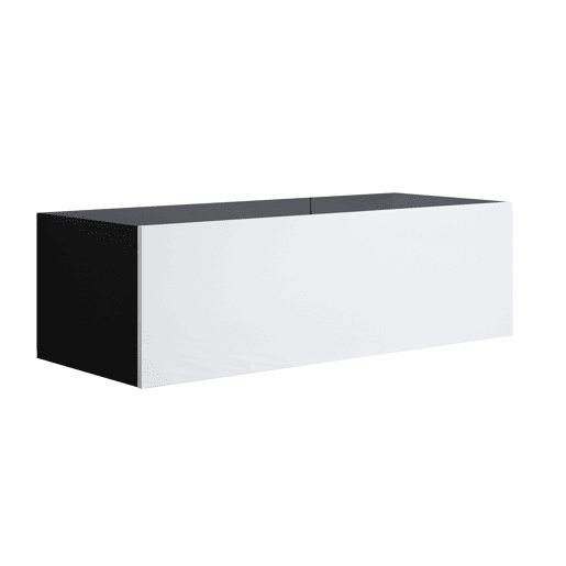 Móvel TV Sala de estar e jantar PretoBranco 100x40x30 1 porta Luke H1 Muebles Bonitos