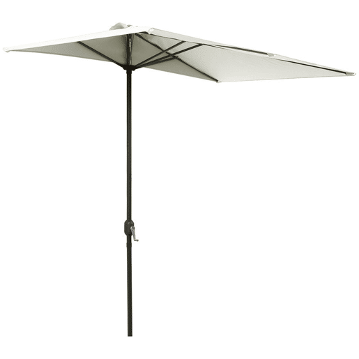 Outsunny Guarda-sol Retangular 230x130x245 cm para Parede com Manivela, Proteção UV 30+ e Tecido Poliéster Impermeável 180 gm² para Varanda, Terraço e Jardim - Bege