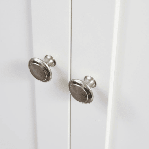 HOMCOM Carrinho de Cozinha Auxiliar com Rodas Carrinho de Cozinha com 2 Gavetas Armário de Armazenamento Prateleira Interior Ajustável 3 Suportes para Temperos e Barra de Pendurar 89x45x89,5cm Branco