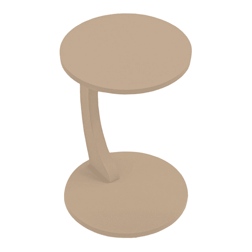 Mesa de apoio Holeby 56 x Ø 38 cm Cappuccino en.casa
