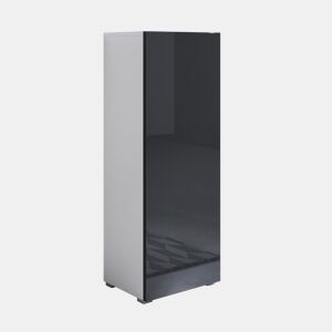 Vitrine Sala de estar e jantar BrancoPreto 40x29x128 1 porta Luke V1 Muebles Bonitos