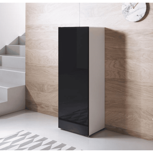 Vitrine Sala de estar e jantar BrancoPreto 40x29x128 1 porta Luke V1 Muebles Bonitos