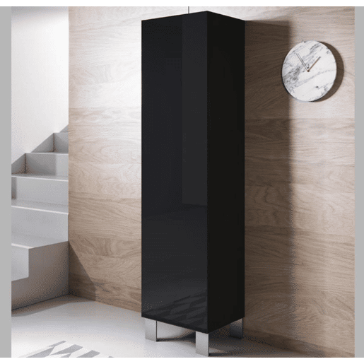 Vitrine Sala de estar e jantar Preto 40x29x177 1 porta Luke V4 Muebles Bonitos