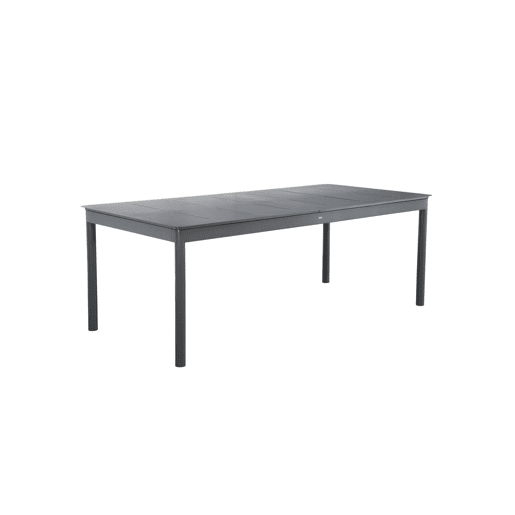 Mesa de jardim extensível de alumínio, 8 lugares, Charleston, Antracite, 300x100x75.5 cm