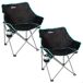 Aktive Pack 2 sillas plegables camping con posavasos Aktive Pack 2 sillas plegables camping con posavasos Negro