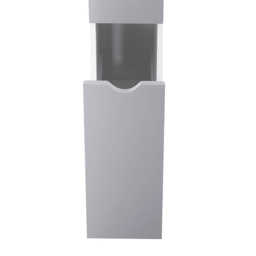 HOMCOM Coluna Estreita de Casa de Banho Armário Alto Moderno com 2 Prateleiras, 2 Gavetas e 1 Porta Antiviragem 15x33x136,8 cm Branco e Cinzento