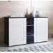 Aparador Salón comedor 3 puertas LED Luke A1 Muebles Bonitos 120 Aparador Salón comedor 3 puertas LED Luke A1 Muebles Bonitos 120 Blanco/ Negro